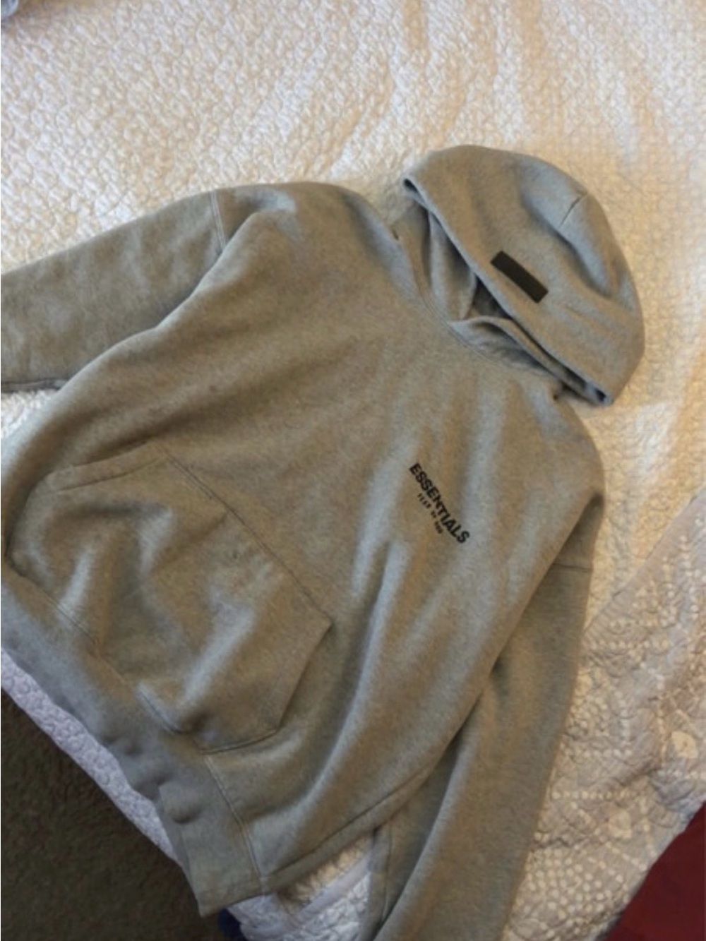 Fear of God ESSENTIALS Light Gray Pullover Hoodie